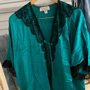 Vintage Dior le connaisseur silk bed jacket robe